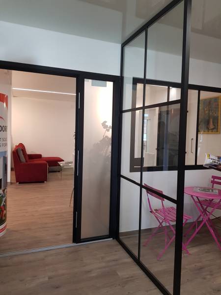 Verrière aluminium pour atelier ou cuisine