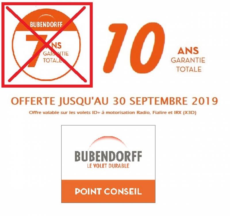 Profitez d'une garantie de 10 ans OFFERTE sur tout le mois de septembre 2019