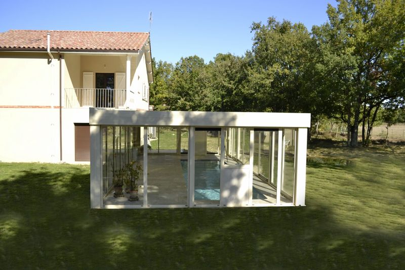 Véranda alu blanc SMA Martigues