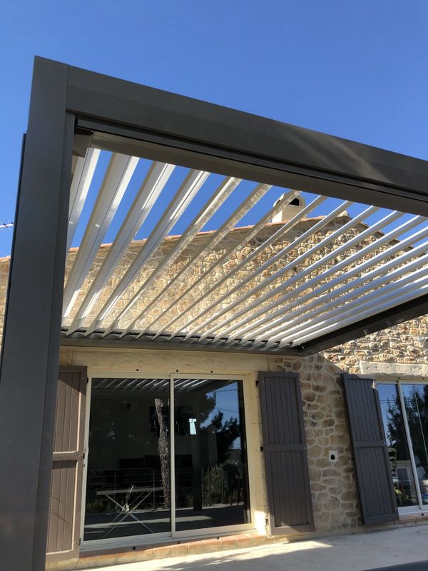 Pergola bioclimatique en aluminium sur Saint Julien les Martigues